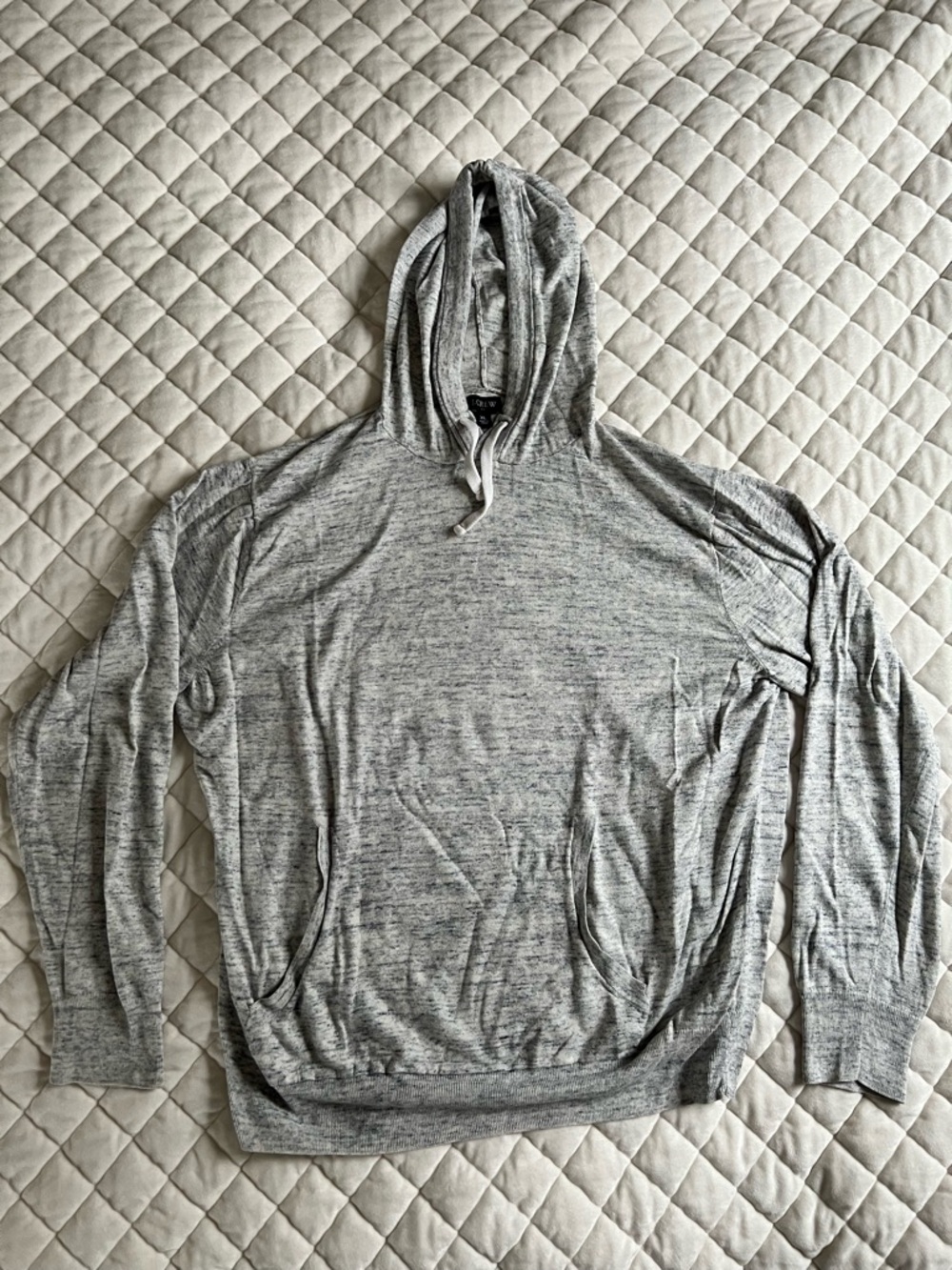 J. Crew Heather Gray Lightweight Hooded Pullover